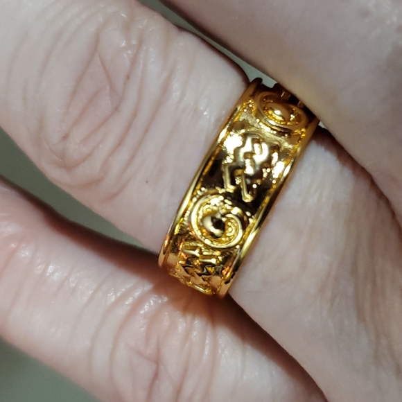 💙 4/$20  Faith Heart Gold Plated  Ring - Picture 1 of 5